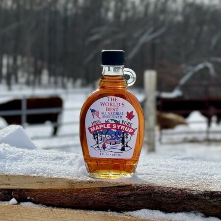 Half Pint Glass Bottle of Maple Syrup