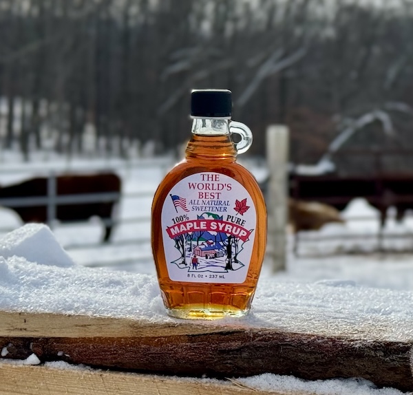 Half Pint Glass Bottle of Maple Syrup