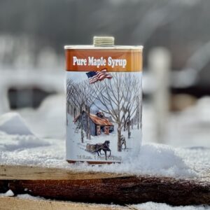 One Pint Tin of Maple Syrup lets you experience the pure taste of nature with Split Acres Maple Syrup