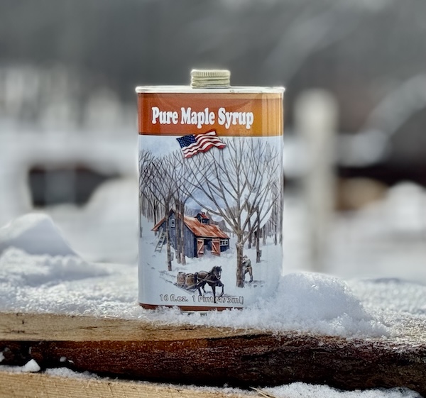 One Pint Tin of Maple Syrup lets you experience the pure taste of nature with Split Acres Maple Syrup